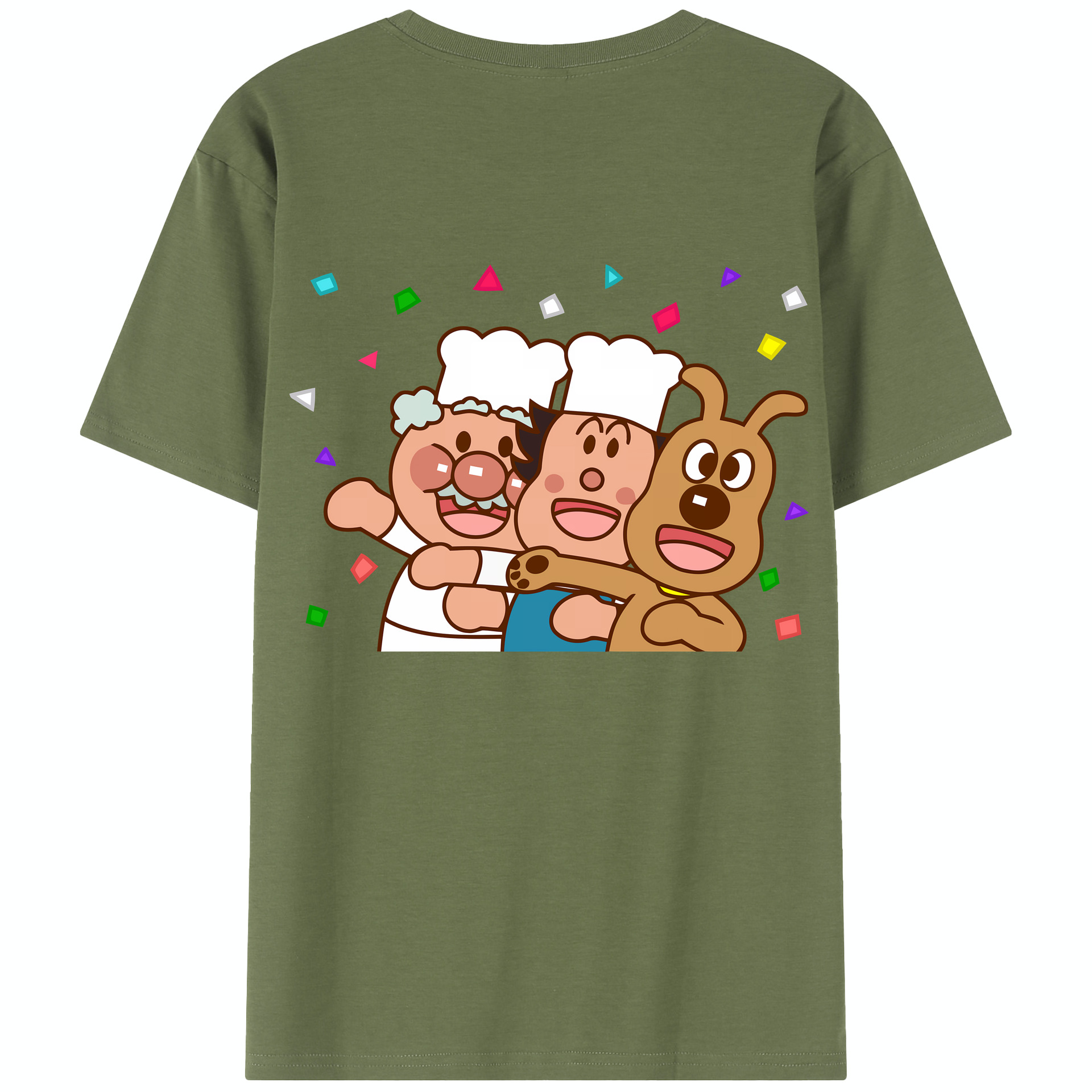 （画像用） アンパンマン Anpanman 綿100％半袖Tシャツ（背面プリント）
